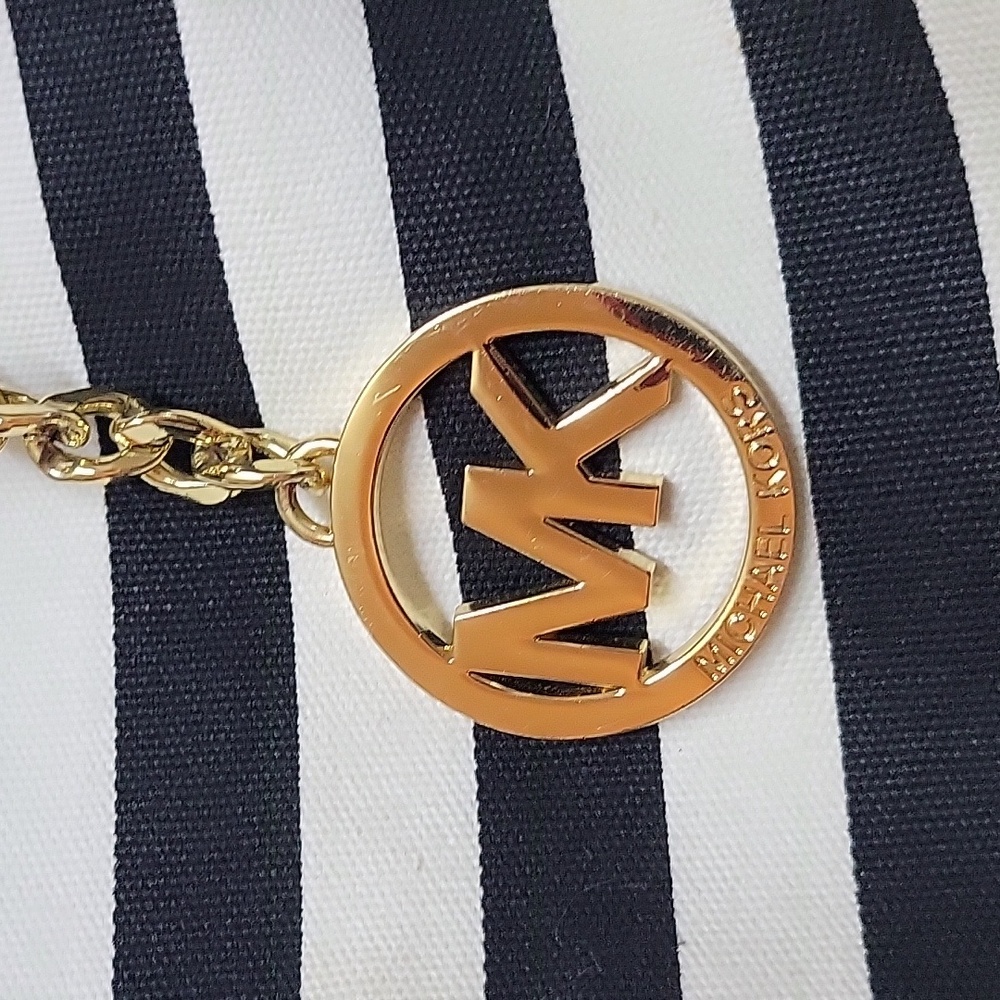 Michael Kors black and white striped bag. NWOT - Picture 8 of 8